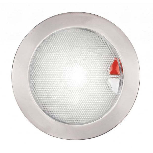 Hella Warm White/Red Recessed EuroLED Touch Light - Stainless Rim