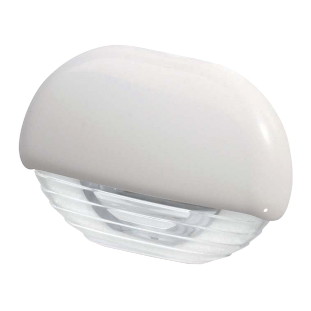White LED Easy Fit Step Lamp - Chromed Plastic Cap