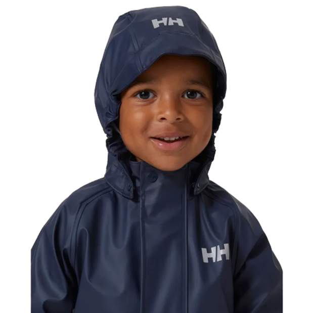 hood of Helly Hansen Kids Bergen 2.0 Rain Set