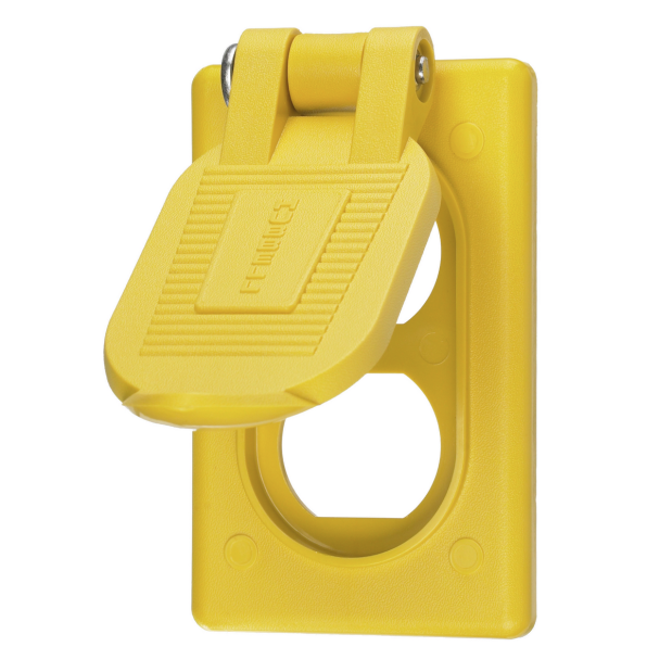 open of Hubbell Weatherproof Lift Cover for Duplex Receptacles - Device Mount