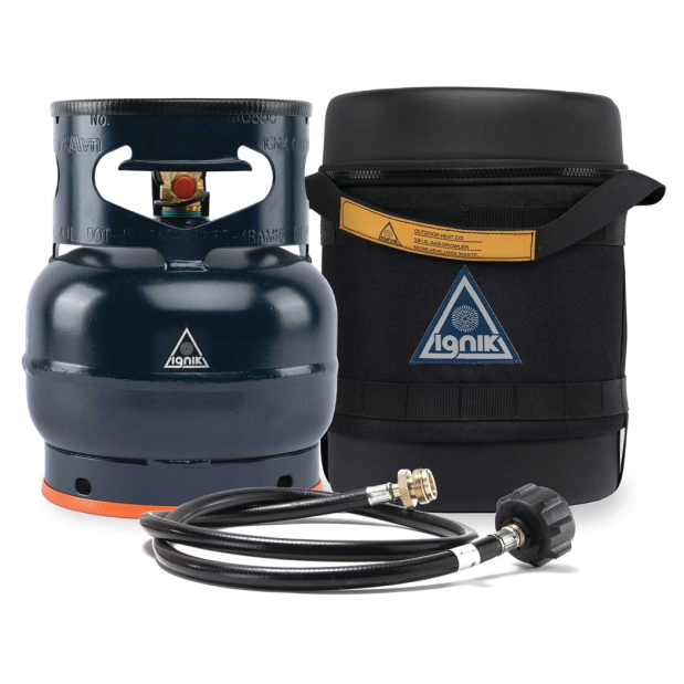 Steel Gas Growler Propane Tank with Deluxe Black Case