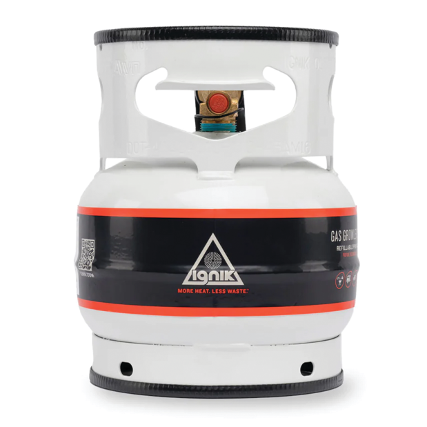 Steel Gas Growler Propane Tank - 5 lb, with Deluxe Black Case