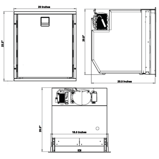 Cruise 65 Clean Touch Stainless Steel Refrigerator