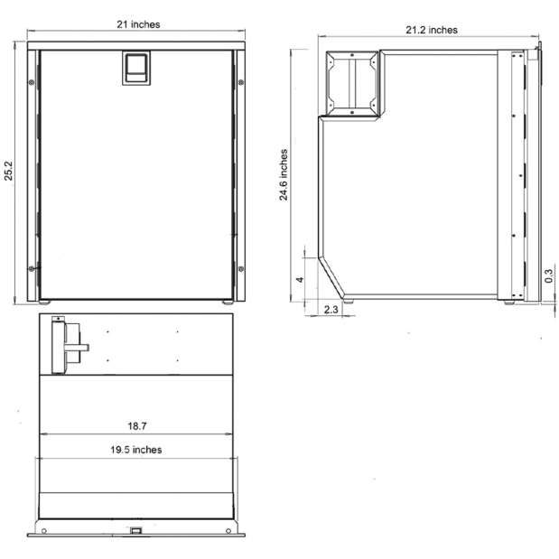 Drawer 85 Stainless Steel Refrigerator with Freezer