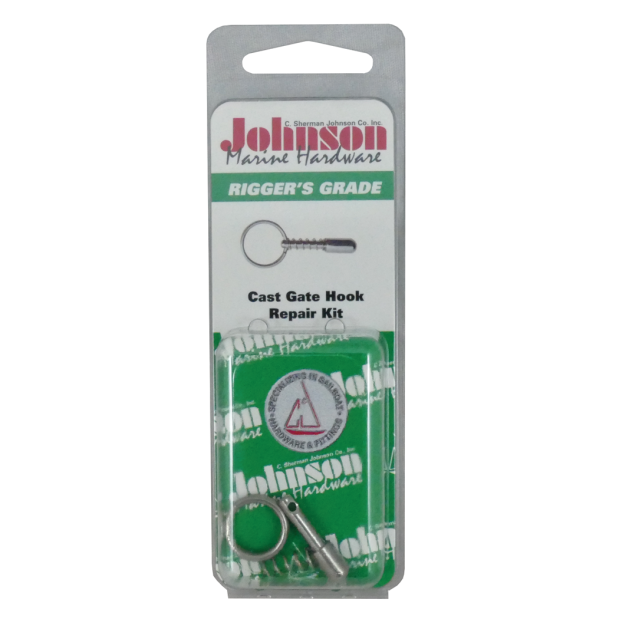 in box of Johnson Marine Hardware Mini Snap Gate Hook Repair Kit