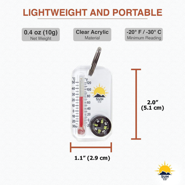 Therm-o-compass - Zipper Pull Compass/Thermometer