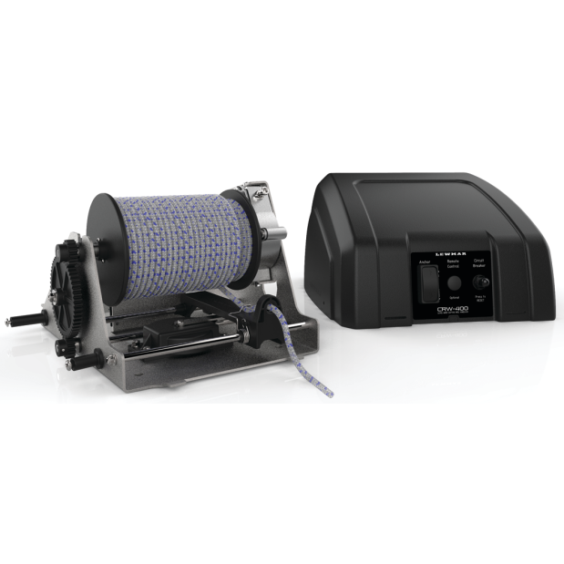 full view of Lewmar CRW400 Captive Reel Windlass