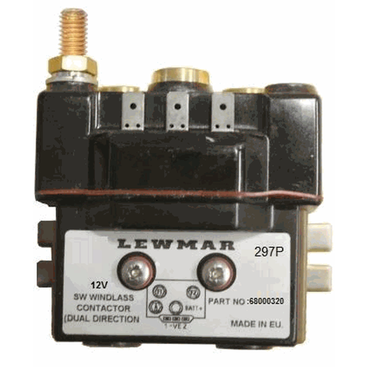 Front View of Lewmar Windlass Dual Direction Sealed Contactor / Solenoids
