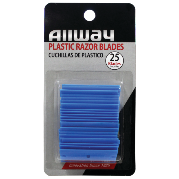 Plastic Razor Blades, 25 Pack