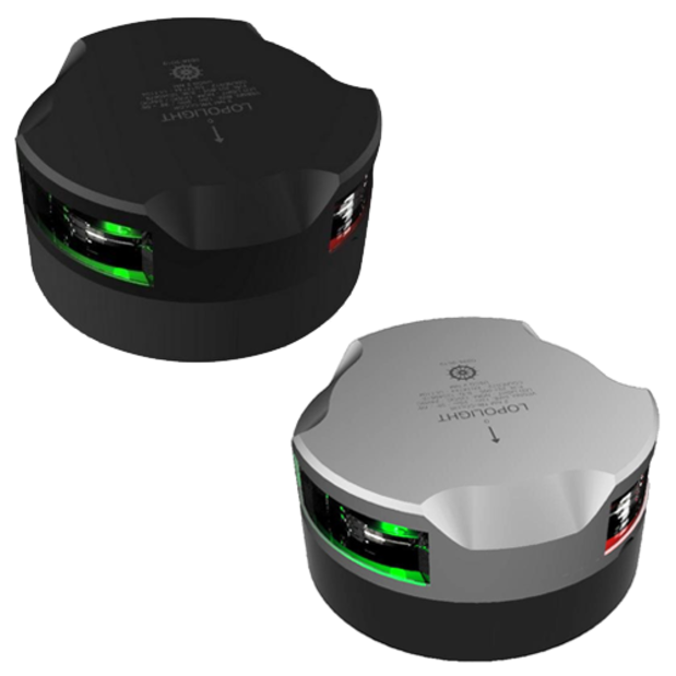 201-005 of Lopolight 2 NM LED Tri-Color Navigation Light - Sailboats to 20m, Horz Mount
