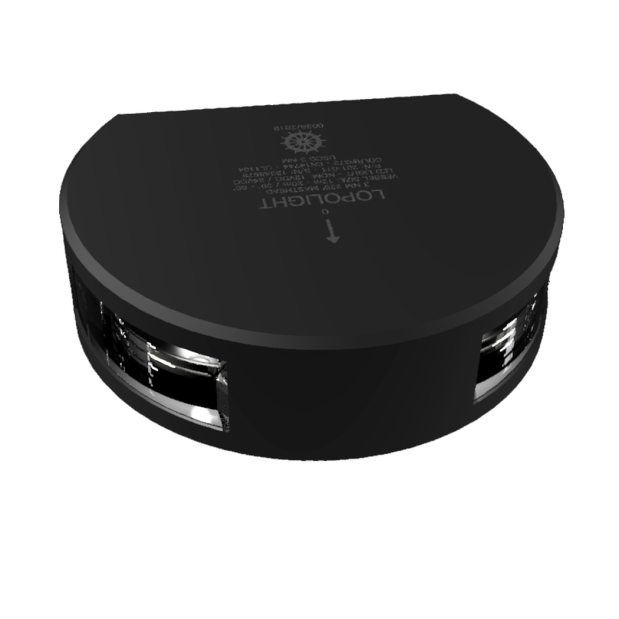 Lopolight 3 NM Masthead LED Nav Light - Vessels 12m to 20m, Vert Mnt, Black