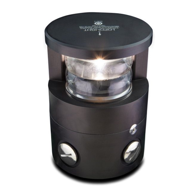 Lopolight 6 NM Double Masthead LED Nav Light - Vessels Over 50m, Horz Mnt, Black