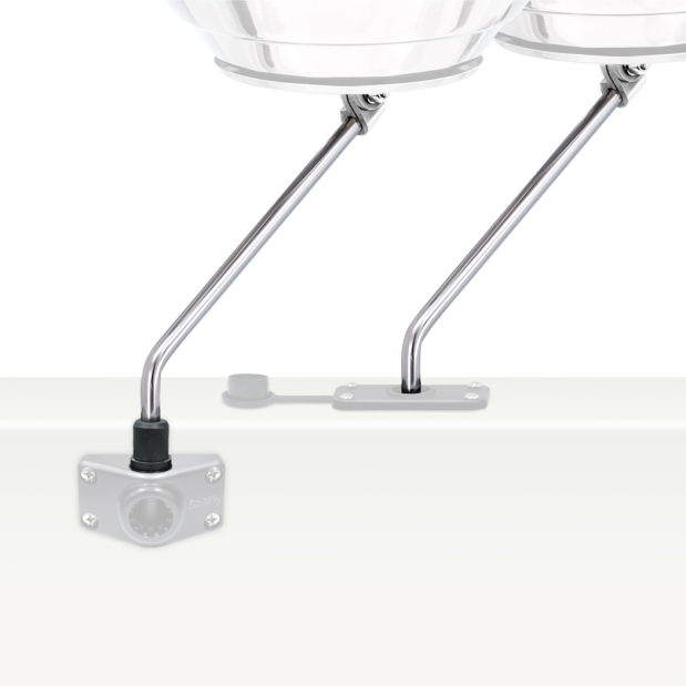 Magma Marine Kettle BBQ Mount - for Scotty / Striker Grip Style Rod Holder Mounts - In Use