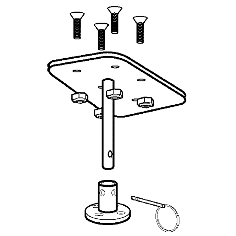Socket Type Fish-Rod Holder BBQ Mount