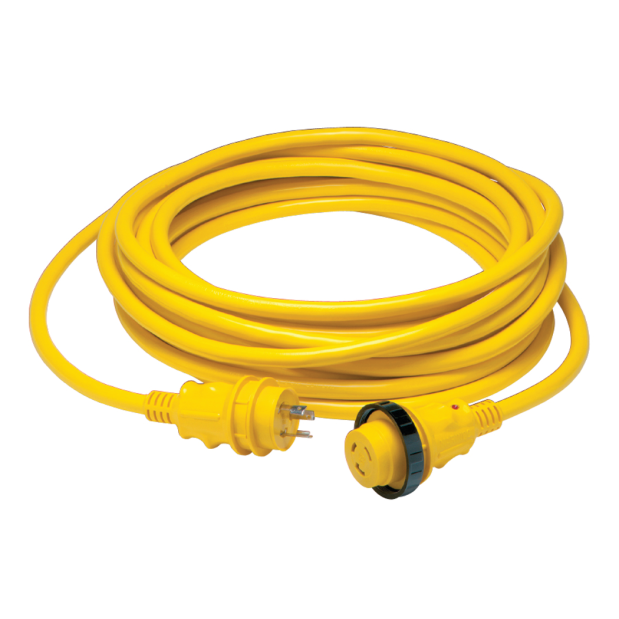 main view of Marinco 30 Amp 125V Power Cord Plus Cordsets - Yellow
