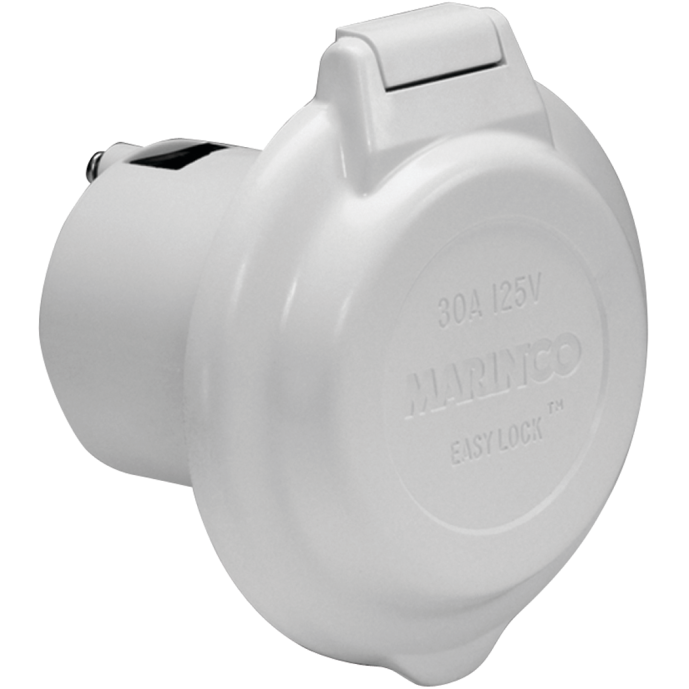 30 Amp Easy Lock Round Contour Shore Power Inlet