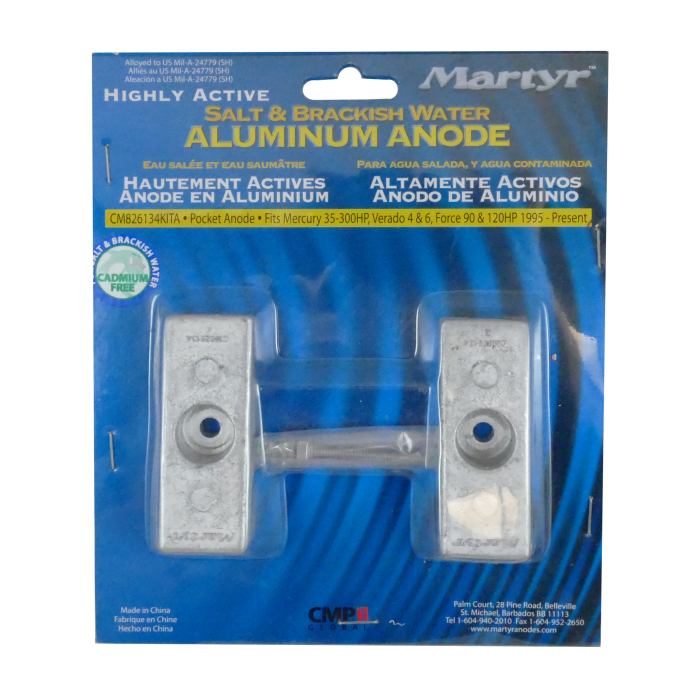 CM826134KITA of Martyr Aluminum Anode Kits - Mercury Force/Mariner