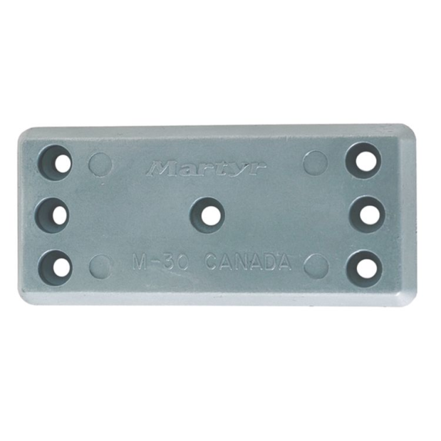 M30 Seven Hole Bolt On Plate Anode - Aluminum