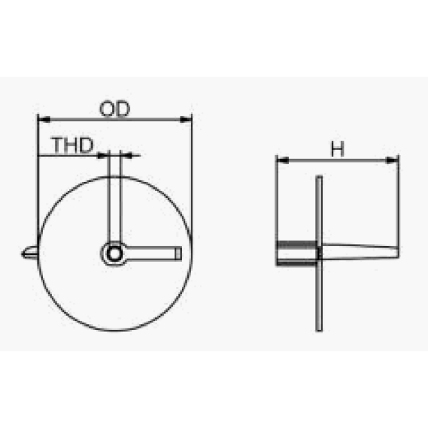 diagram of Martyr Mercury Force/Mariner Outboard Trim Tab Anode - Zinc