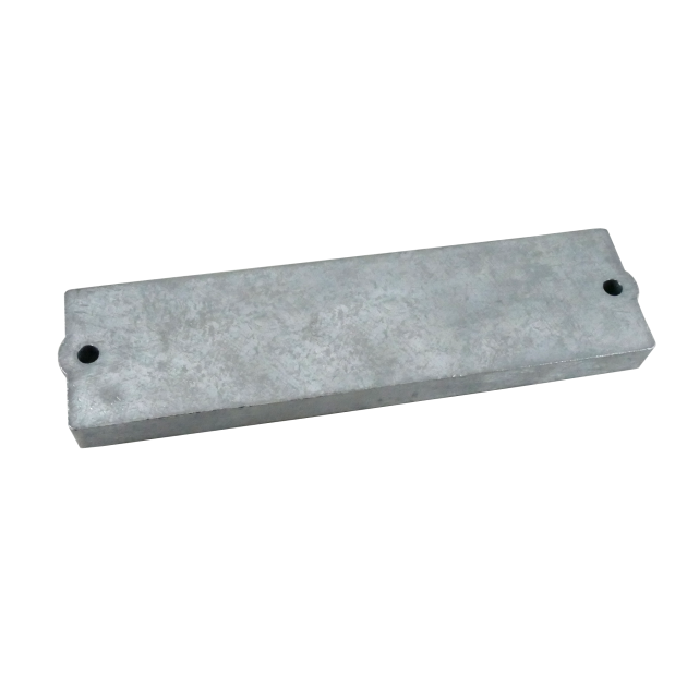 front view of Martyr Mercury, Force, Mariner Outboard Waffle Bar Anode - Zinc