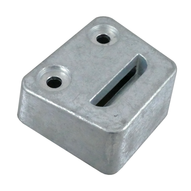 angle view of Martyr Volvo Plate Anodes - Zinc