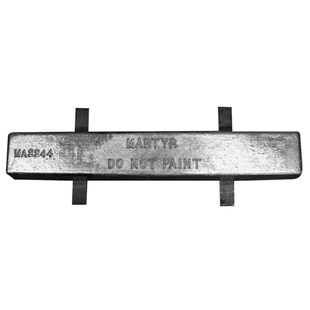Weld-On Style Commercial Hull Anodes - Aluminum w/Aluminum Straps