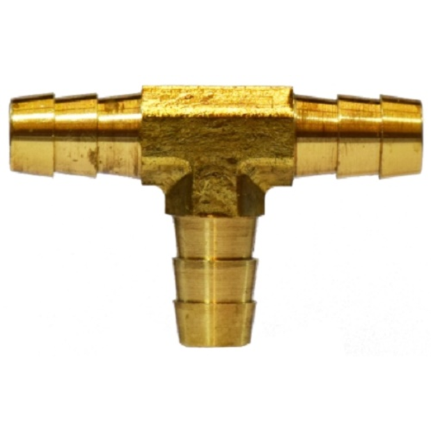 Brass All Barbed Hose Tee