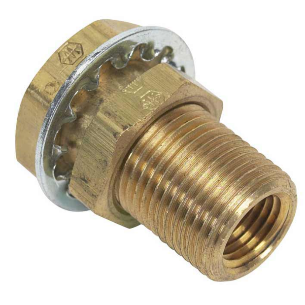 Moeller Brass Through Bulkhead Fitting - 1/4" NPTF