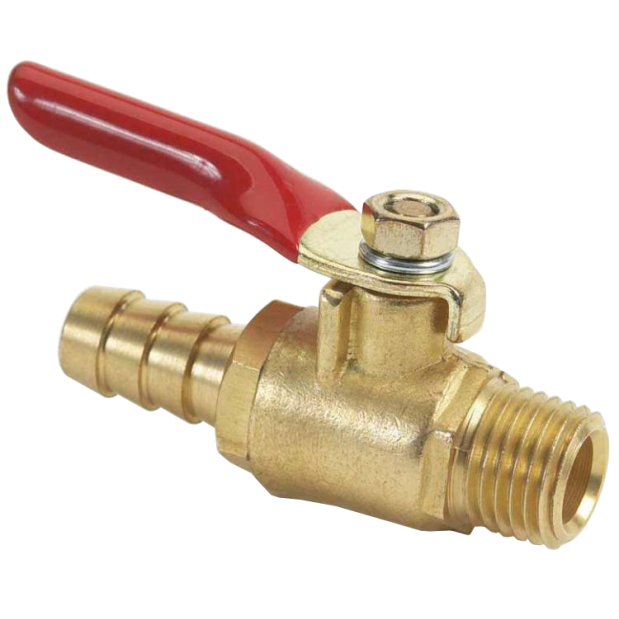 Moeller Fuel Valve - 3/8" Hose Barb x 1/4" Male NPT Shut-Off
