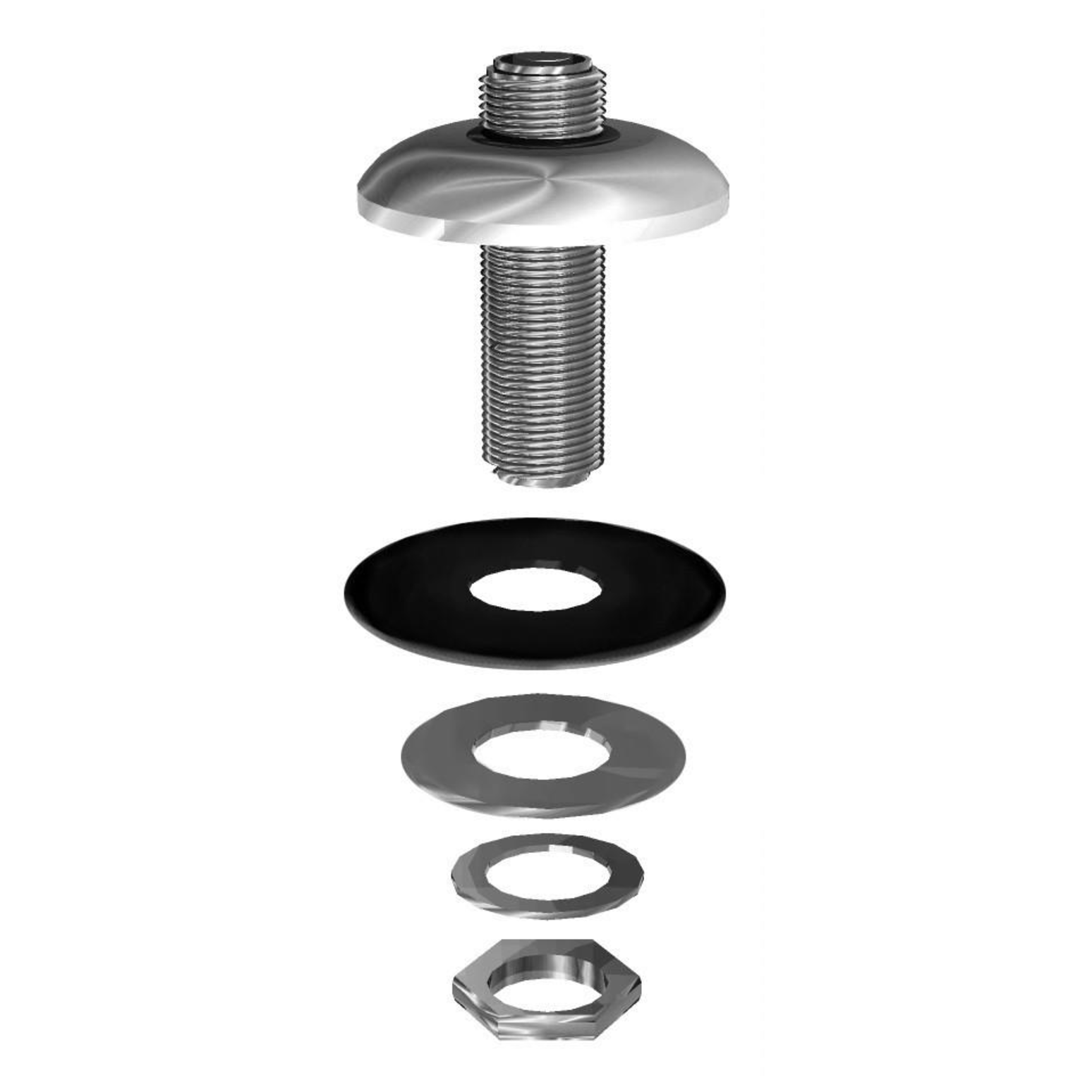 seperated view of Morad Electronics VHF and UHF Antenna Pad Mount