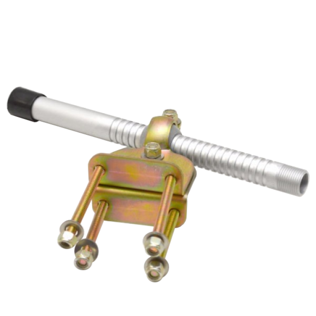 side view of Morse Controls Inboard Mounted Steering Connection Kit - w/ Tall 3-3/8" Stand-Off Bracket