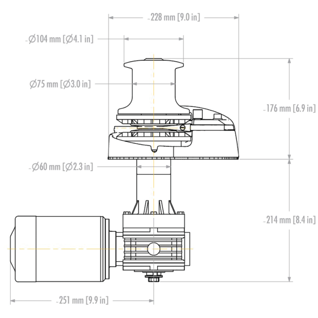 Storm VRC1250 SS Vertical Rope Chain Windlass with Capstan
