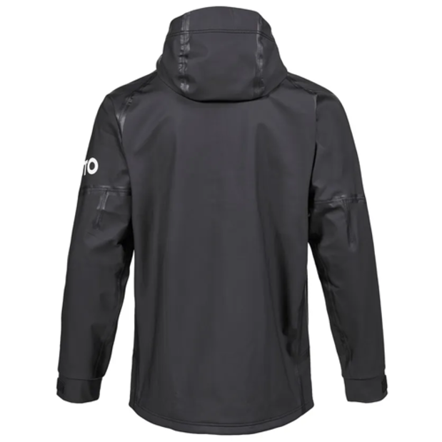 back of Musto Championship Aqua Hoodie Jacket