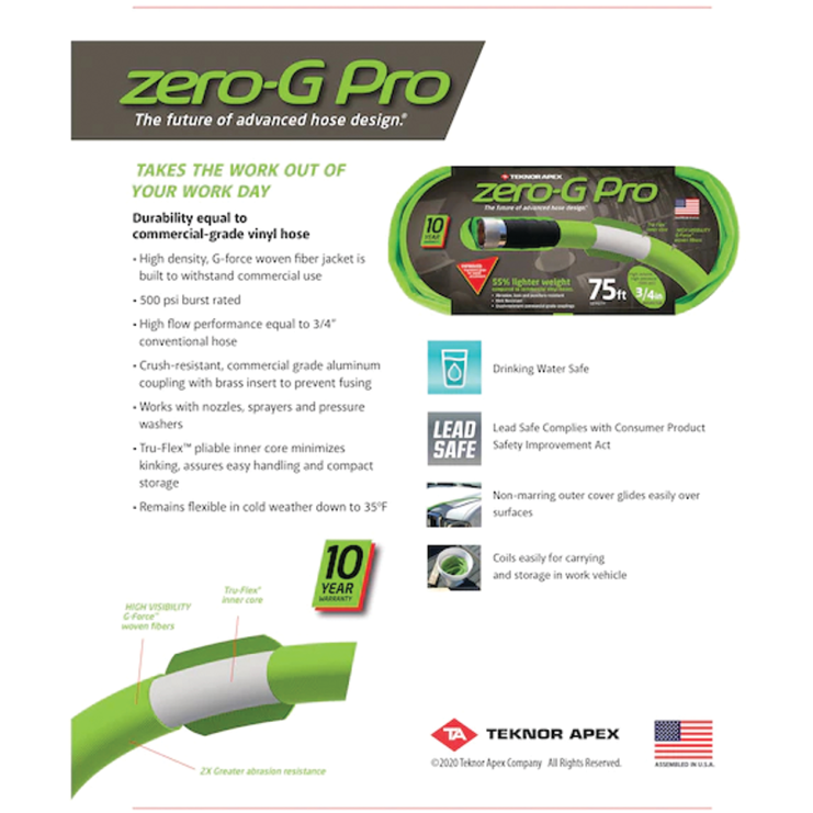 Zero-G PRO Lightweight Kink Free Garden Hose