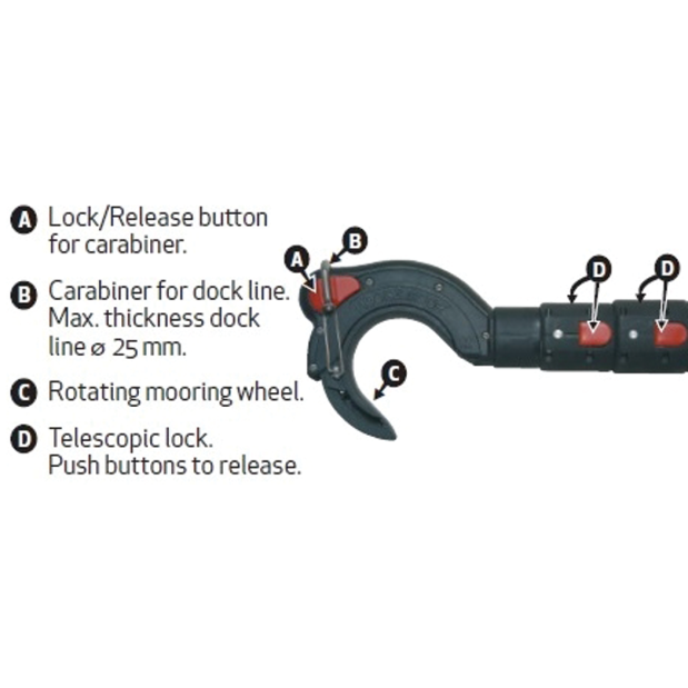 Hook & Moor - Telescoping Boat Mooring Hook