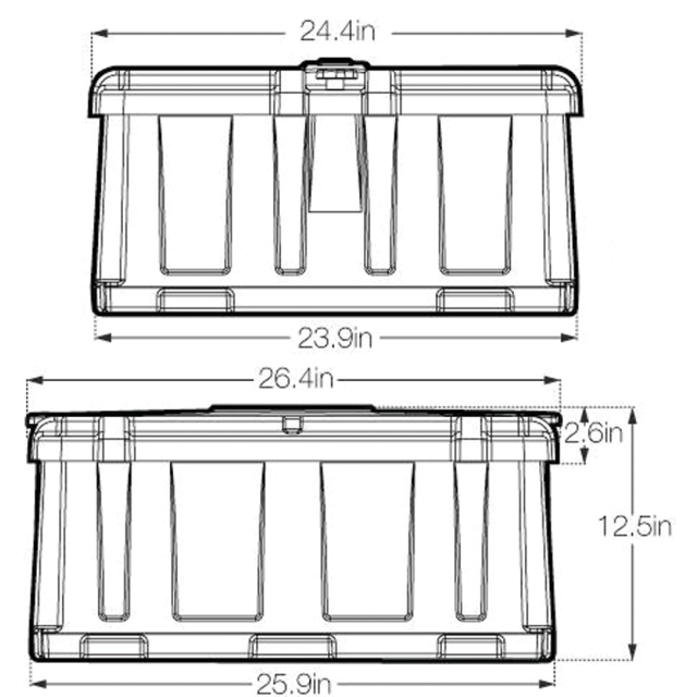 Dual 8D Commercial Grade Battery Box