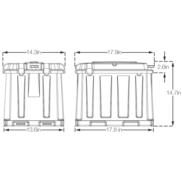 Dual 6V Commercial Battery Boxes