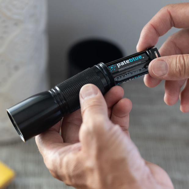 Pale Blue Earth Inc AAA Lithium-Ion USB Rechargeable Smart Batteries in Use