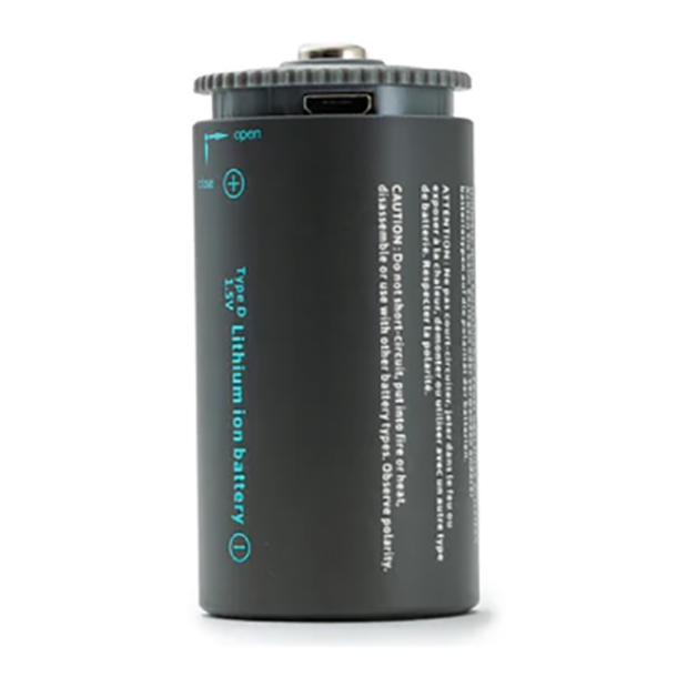 Charging Port Detail of Pale Blue Earth Inc D-Cell Lithium-Ion USB Rechargeable Smart Batteries