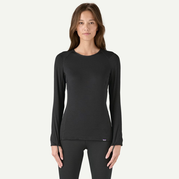 43650-blk-front of Patagonia Women's Capilene Thermal Weight Crewneck