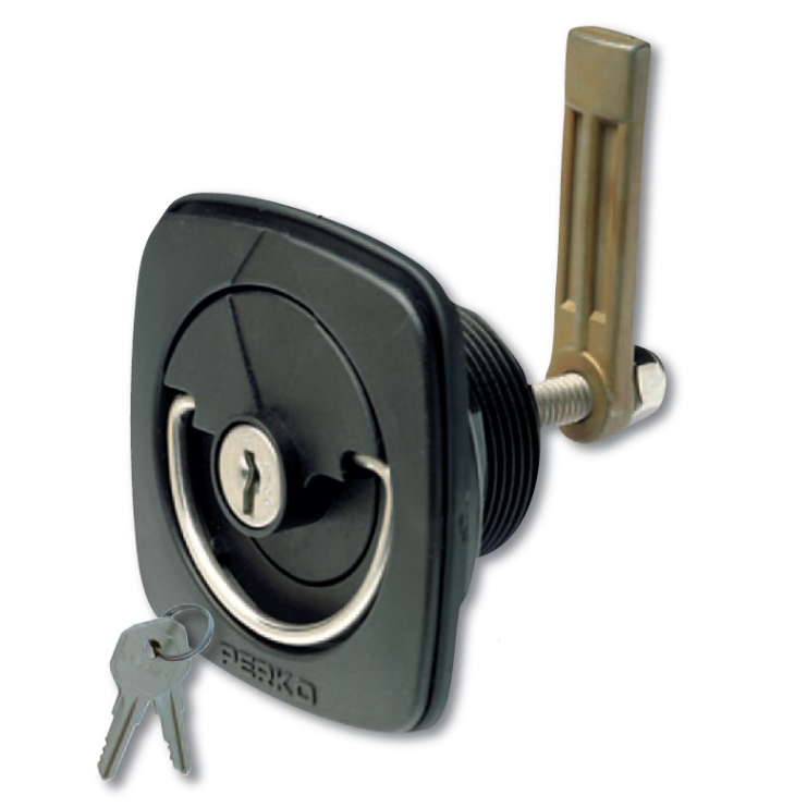 1081DP3 Flush Locking Cam Latch - Straight Cam Bar, Black