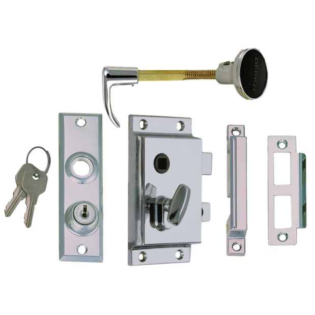 blow apart of Perko Rim Lock Set 
