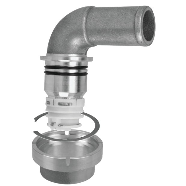 Fuel Inlet Check Valve - Swivel Mount, 90 Degree Hose Port, EPA Compliant