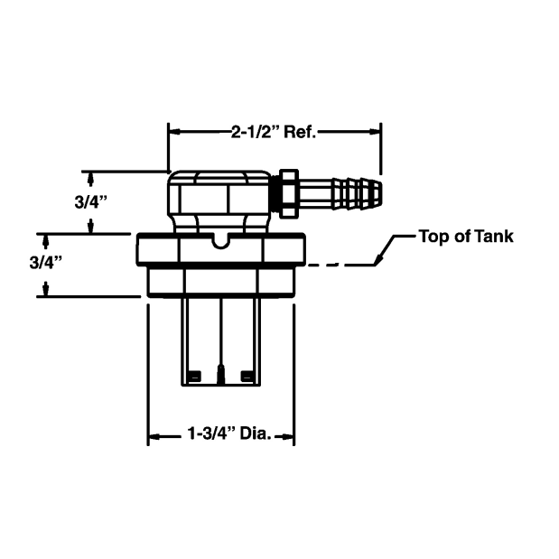 Perko Swivel Tank Vent Valve - 90 Degree Elbow, EPA Compliant