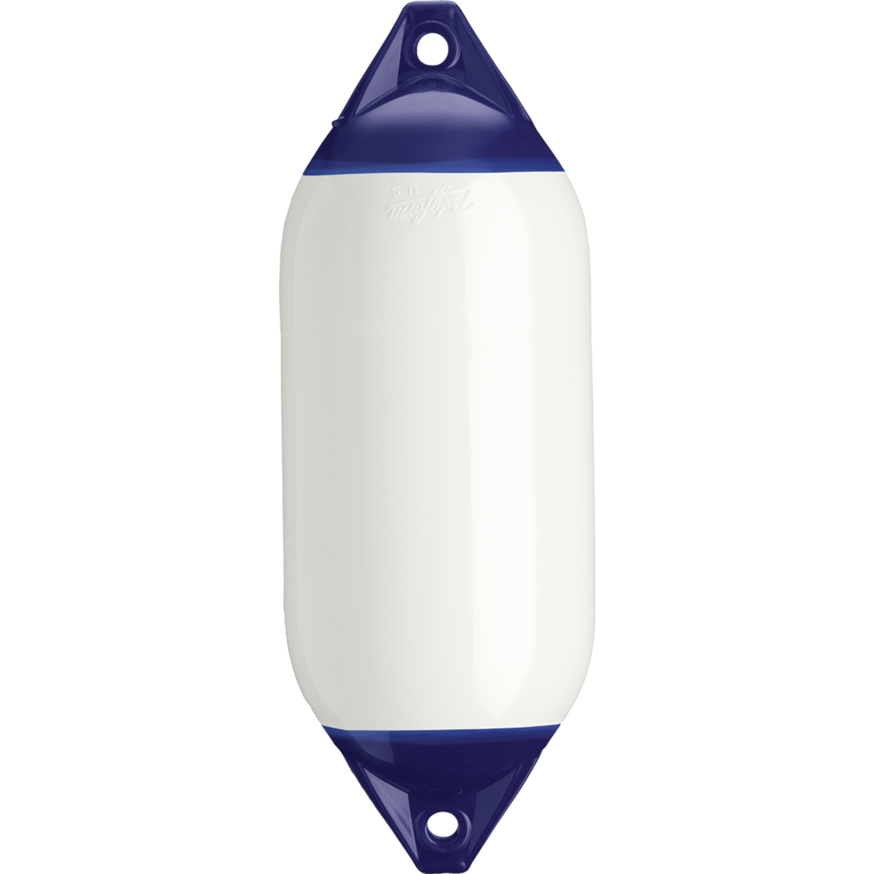 white with blue tips of Polyform US Polyform F-Series Boat Fenders