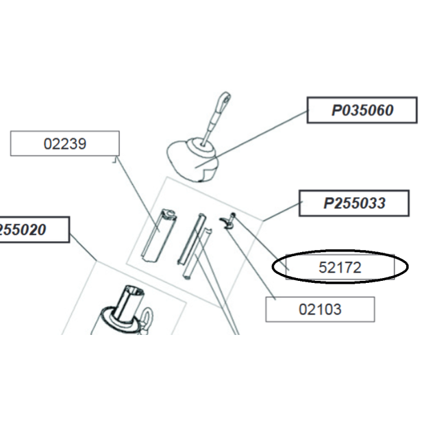 52172-Hex-Head-Securing-Screw-for-Top-Extrusion-C-Washer of Profurl Furlers Top Extrusion Head Stop Set Screw - for C-Shaped Washer