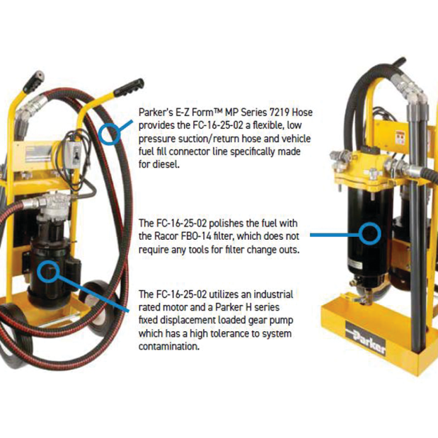 Portable Diesel Fuel Polishing Cart w/ FBO-14 Fuel Filter