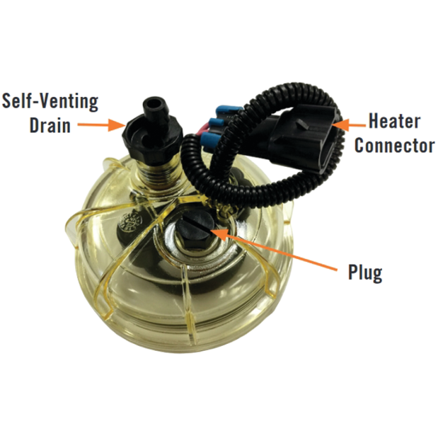 RK 21113-12-10  Spin-On Fuel Filter In-Bowl Heater