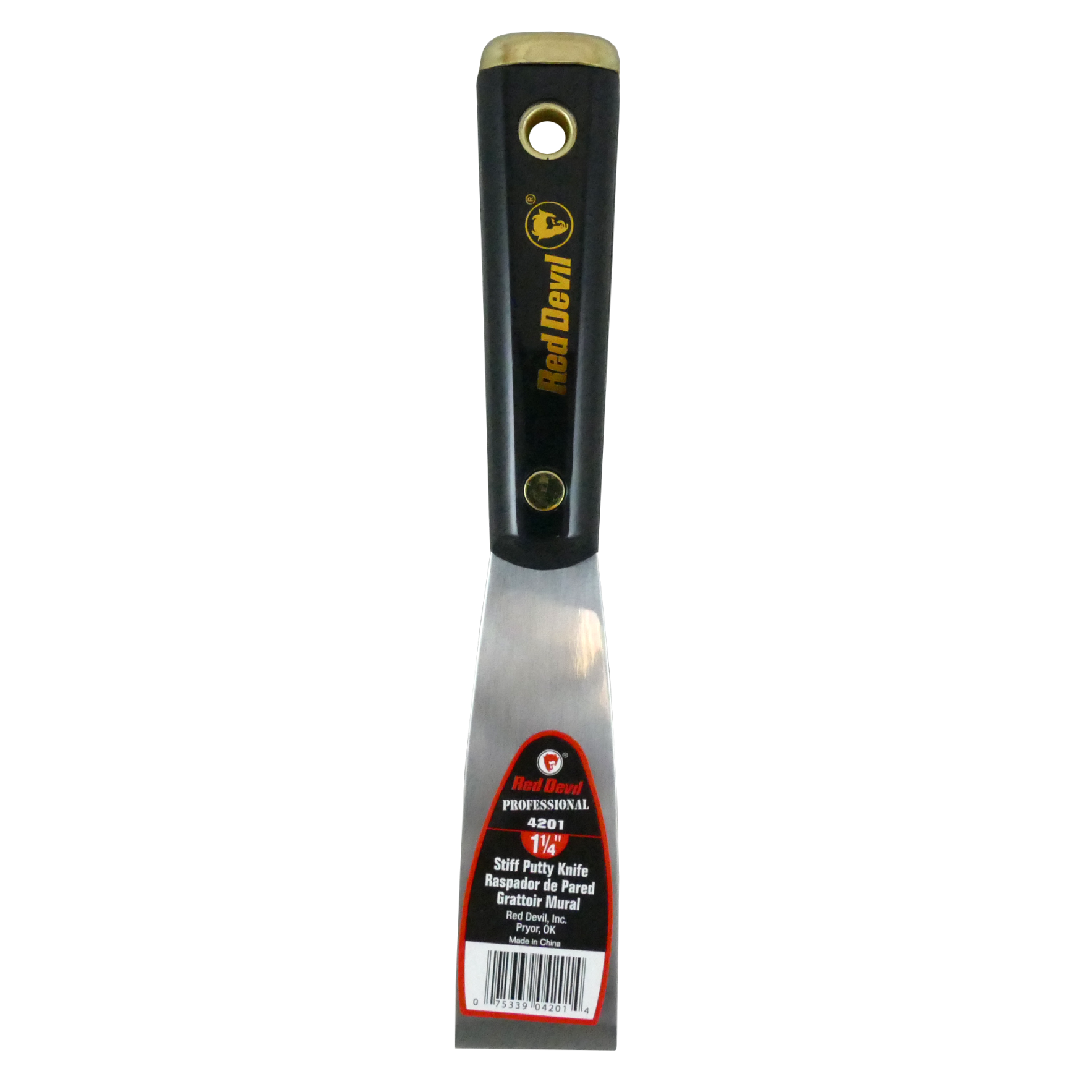 front view of Red Devil 1-1/4" Professional Stiff Putty Knife