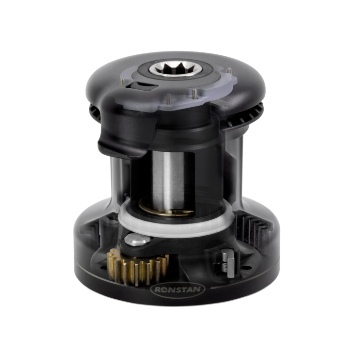 20ST Orbit Single Speed - X-Ray of Ronstan Orbit One-Speed 20ST Aluminum Self-Tailing Winch